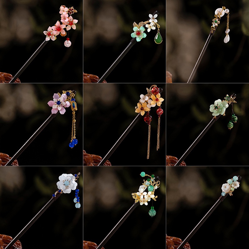 Florist Supplies - 1Pc Wooden Hairpin Headdress for Women