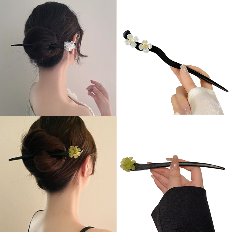 Florist Supplies - Vintage Chinese Style Wooden Flower Hair