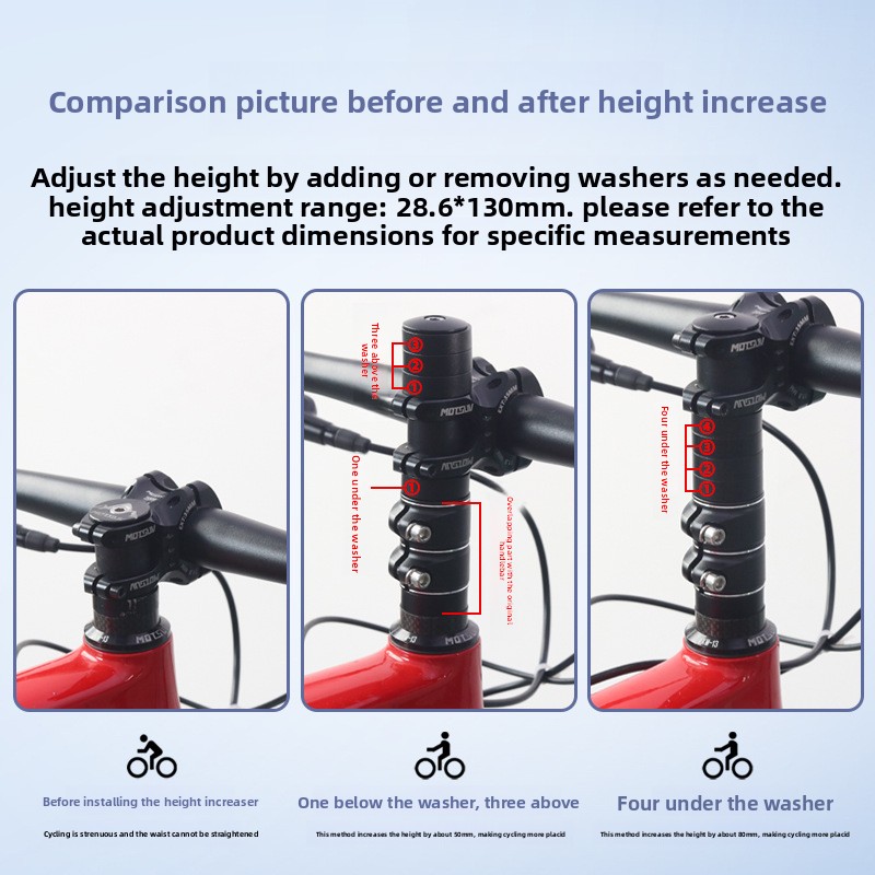 Aluminum alloy handlebar heigh - Stem Extender Tube recension och pris