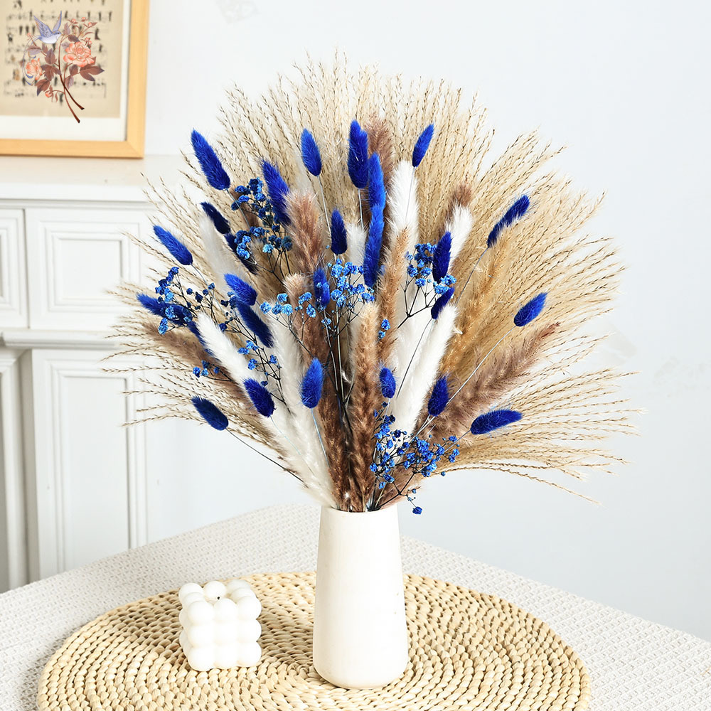 70 Stem Blue Fluffly Rabbit Ta - Dried Flower Bunch recension och pris