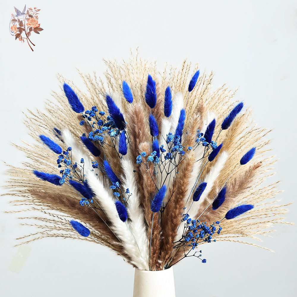 70 Stem Blue Fluffly Rabbit Ta - Dried Flower Bunch recension och pris