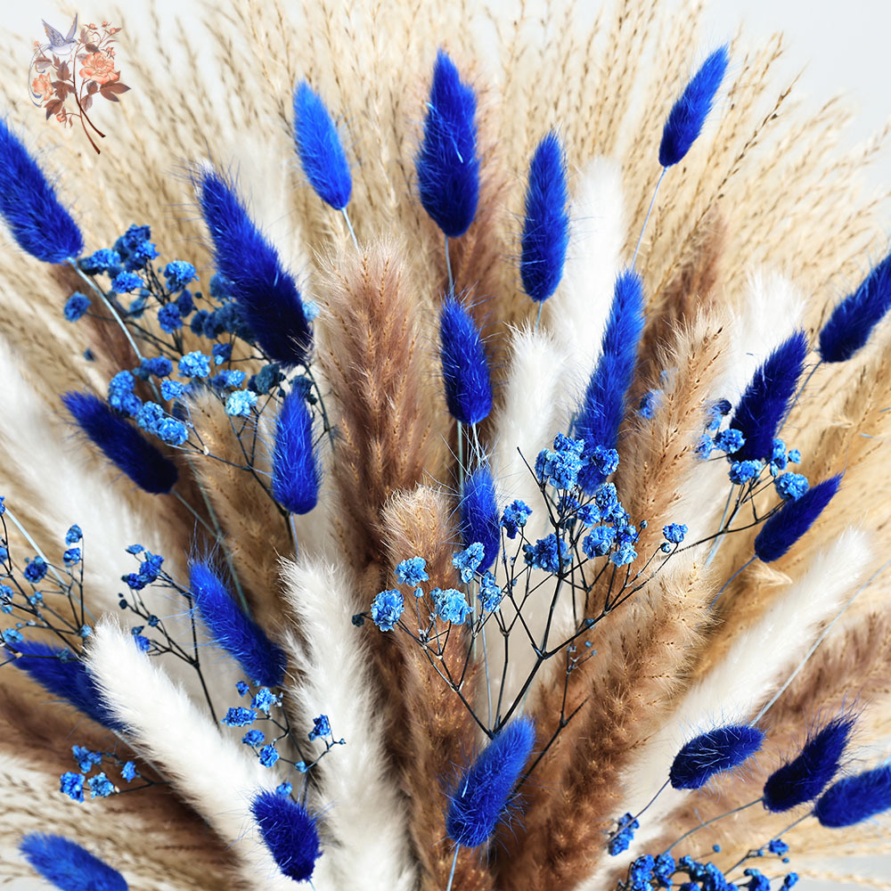 70 Stem Blue Fluffly Rabbit Ta - Dried Flower Bunch recension och pris