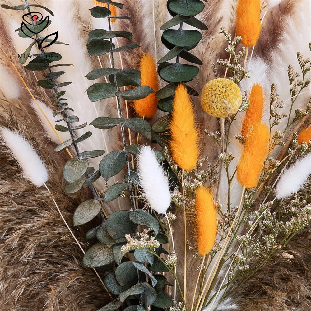65Pcs Orange Pampas Grass Bouq - Dried Flower Bunch recension och pris