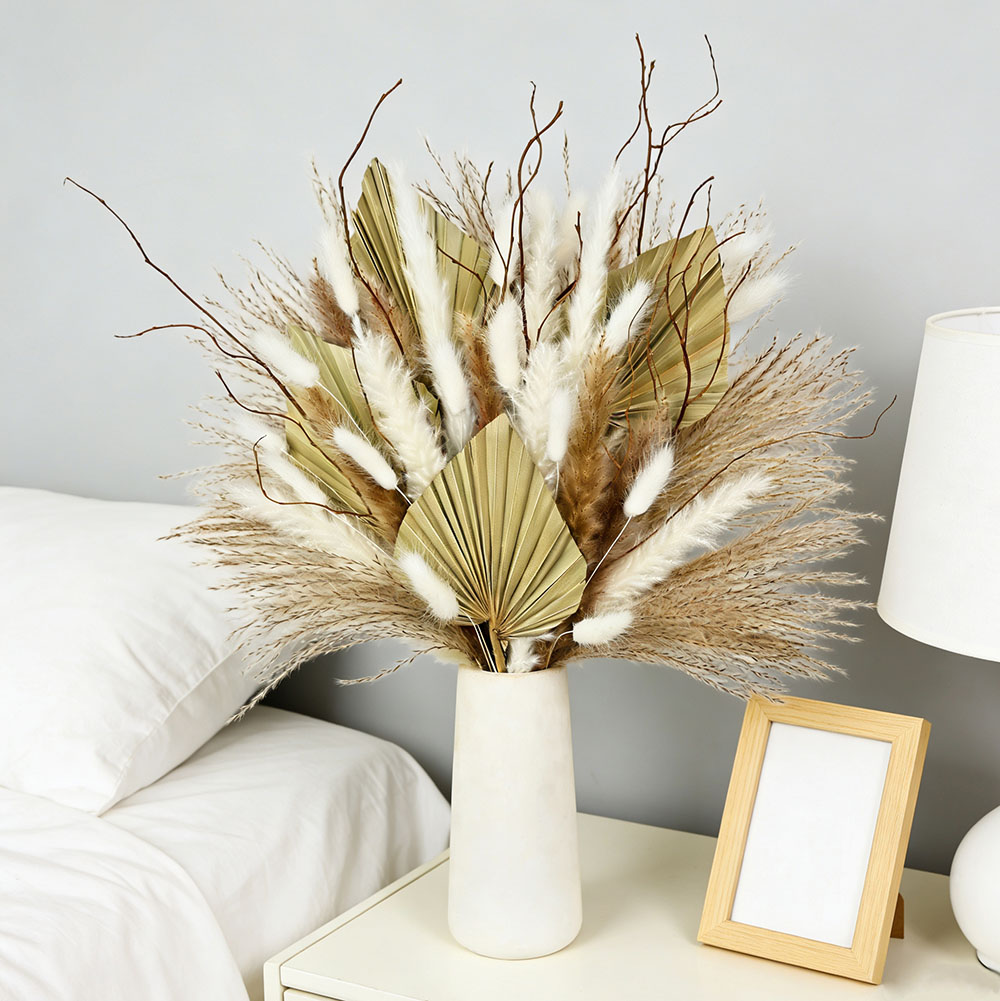 Natural Dried Palm Leaves Bouq - Dried Flower Bunch recension och pris