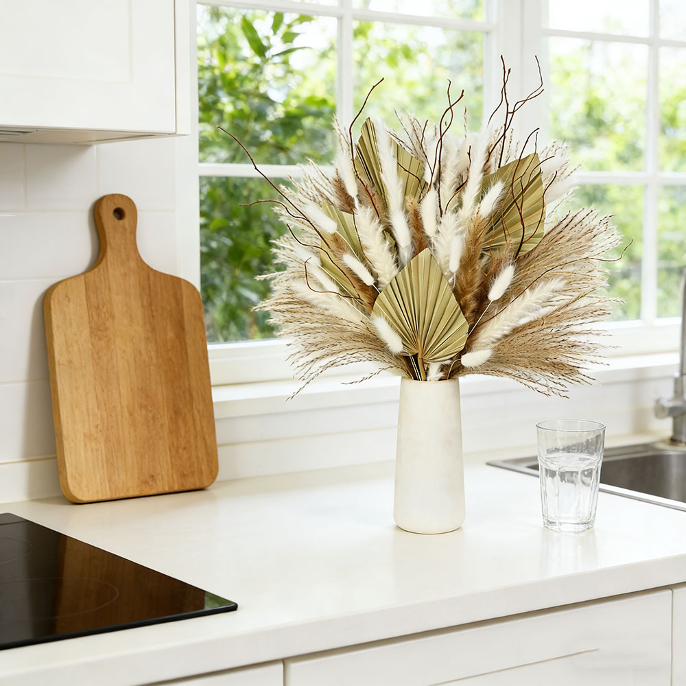 Natural Dried Palm Leaves Bouq - Dried Flower Bunch recension och pris